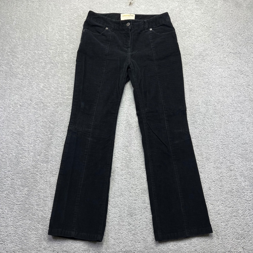 London‎ Jean Corduroy Pants Womens 6S Black Christie Fit Black Bootcut Stretch